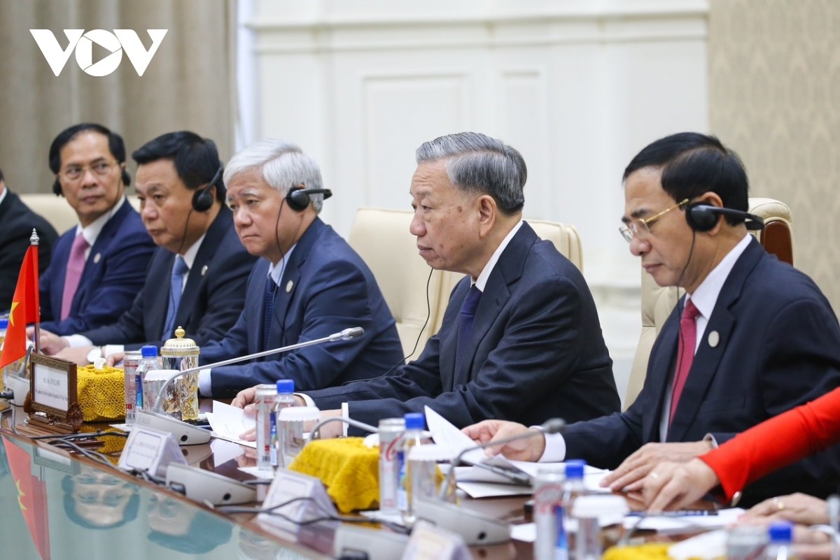 Vietnamese President To Lam at the talks