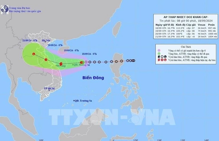 Tropical depression expected to strengthen into typhoon within 24 hours