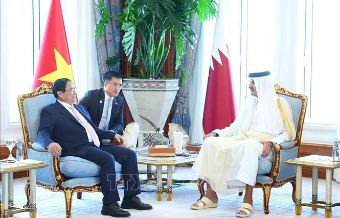 Vietnamese PM meets with Emir of Qatar in Doha