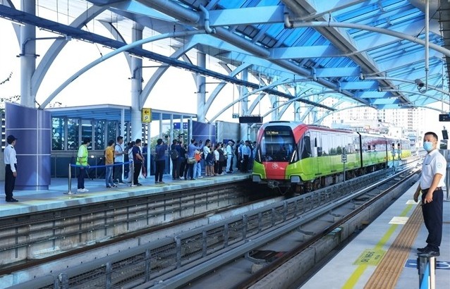 Elevated section of Hà Nội metro line 3 officially inaugurated after three months