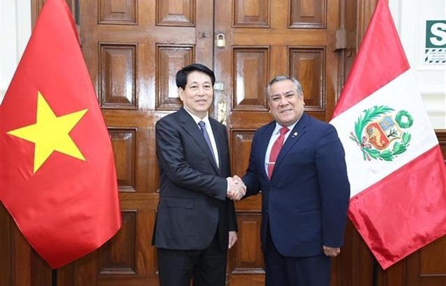 State President meets with President of Peruvian Council of Ministers in Lima