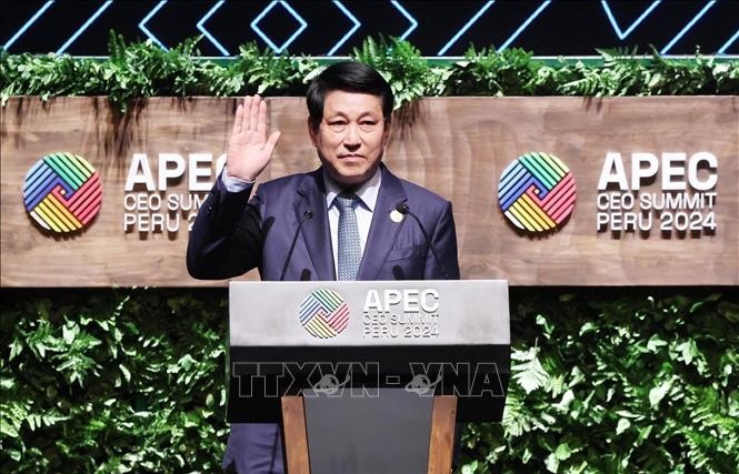 State leader highlights message about trust in bright future at APEC CEO Summit 2024