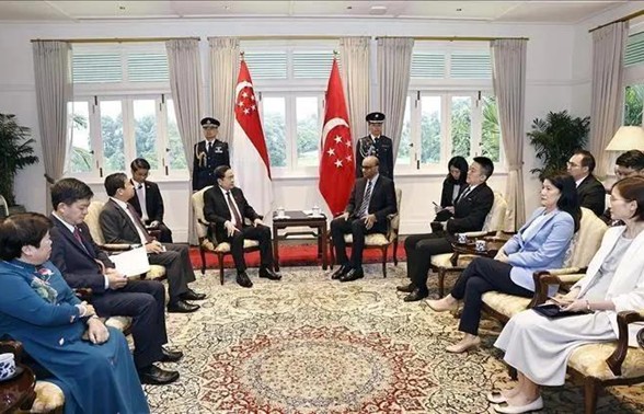 Top Vietnamese legislator meets with Singaporean President